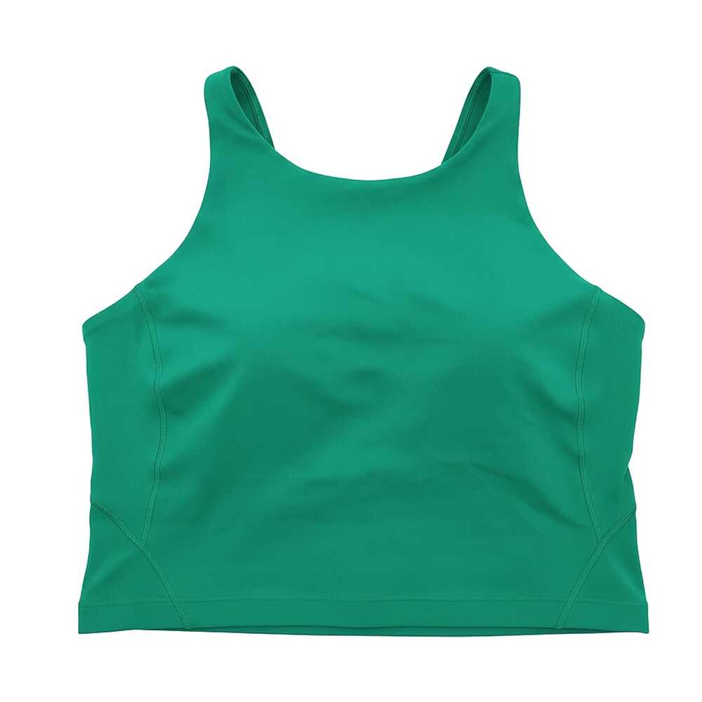 Lululemon Green Padded Cropped Athletic Tank Top | Women’s Size 10